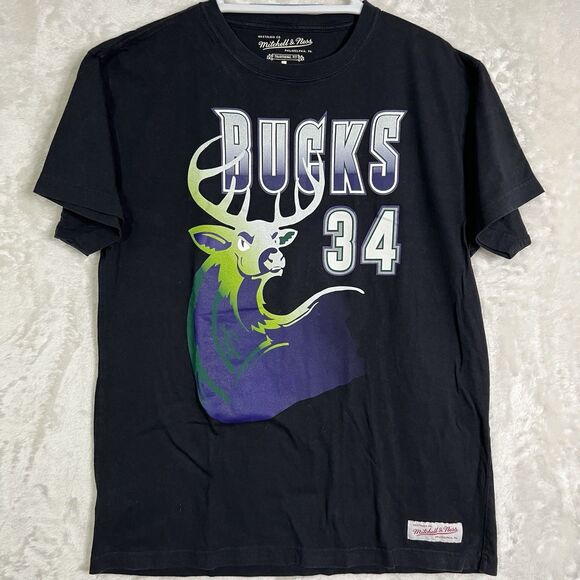 Mitchell & Ness NBA Milwaukee Bucks Ray Allen #34 Swingman Jersey Men L Cotton - Picture 1 of 9